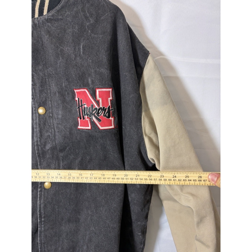 NCAA NEBRASKA CORNHUSKERS MEN'S VARSITY JACKET Streetwear Prep Size 2XL - Picture 15 of 16